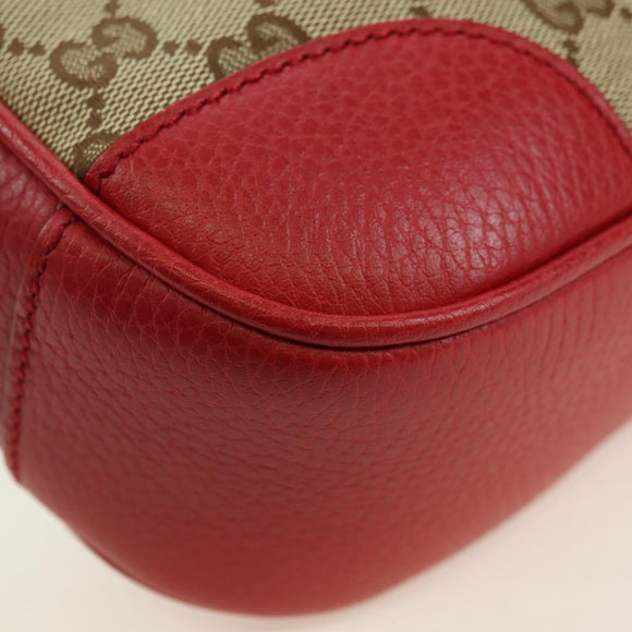 GUCCI GG Canvas Shoulder Bag Beige Gold 449413 Auth am11547V