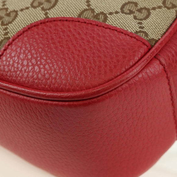 GUCCI GG Canvas Shoulder Bag Beige Gold 449413 Auth am11547V