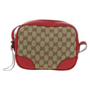 GUCCI GG Canvas Shoulder Bag Beige Gold 449413 Auth am11547V-13