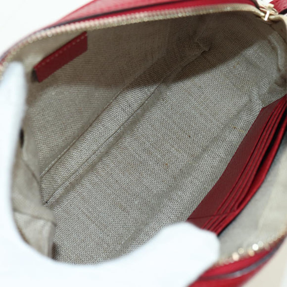 GUCCI GG Canvas Shoulder Bag Beige Gold 449413 Auth am11547V