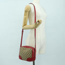 GUCCI GG Canvas Shoulder Bag Beige Gold 449413 Auth am11547V-28