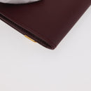 CARTIER Must Line Coin Purse Leather Bordeaux Gold Auth am11548V-15