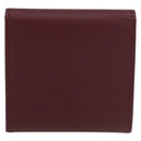 CARTIER Must Line Coin Purse Leather Bordeaux Gold Auth am11548V-2