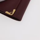 CARTIER Must Line Coin Purse Leather Bordeaux Gold Auth am11548V-7