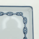 HERMES Shane Dunkle Plate Pottery White Navy Auth am11550A-10