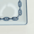 HERMES Shane Dunkle Plate Pottery White Navy Auth am11550A-14