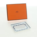 HERMES Shane Dunkle Plate Pottery White Navy Auth am11550A-12