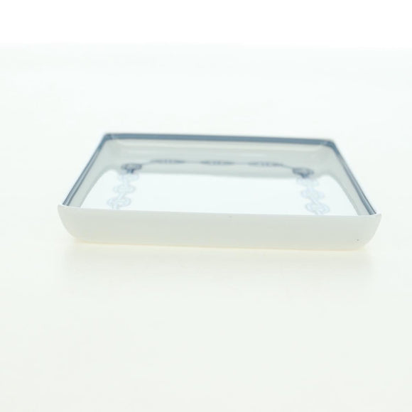 HERMES Shane Dunkle Plate Pottery White Navy Auth am11550A