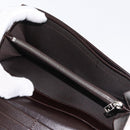 FENDI Zucca Canvas Long Wallet Black Brown Auth am11551V-9