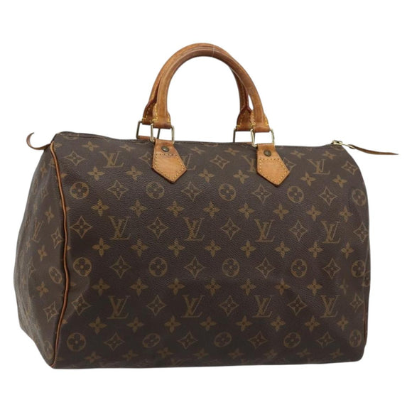 LOUIS VUITTON Monogram Speedy 35 Hand Bag M41524 LV Auth am11558A