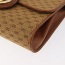 GUCCI Micro GG Canvas Shoulder Bag Beige Gold Auth am11560-11