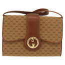 GUCCI Micro GG Canvas Shoulder Bag Beige Gold Auth am11560-2