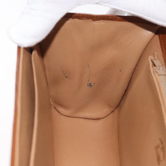 GUCCI Micro GG Canvas Shoulder Bag Beige Gold Auth am11560