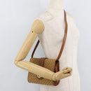 GUCCI Micro GG Canvas Shoulder Bag Beige Gold Auth am11560-23