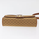 GUCCI Micro GG Canvas Shoulder Bag Beige Gold Auth am11560-9