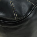 PRADA Hand Bag Leather Black Silver Auth am11564V-15