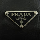 PRADA Hand Bag Leather Black Silver Auth am11564V-18