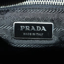 PRADA Hand Bag Leather Black Silver Auth am11564V-19
