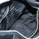 PRADA Hand Bag Leather Black Silver Auth am11564V-23