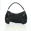 PRADA Hand Bag Leather Black Silver Auth am11564V-12