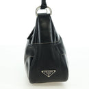 PRADA Hand Bag Leather Black Silver Auth am11564V-4