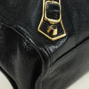 BALENCIAGA City Hand Bag Leather 2way Black Gold 432831 Auth am11565V-14