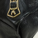 BALENCIAGA City Hand Bag Leather 2way Black Gold 432831 Auth am11565V-15