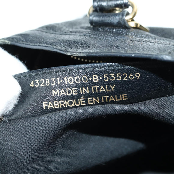 BALENCIAGA City Hand Bag Leather 2way Black Gold 432831 Auth am11565V