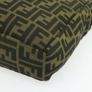 FENDI Zucca Canvas Tote Bag Nylon Black Brown Auth am11568A-10
