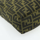 FENDI Zucca Canvas Tote Bag Nylon Black Brown Auth am11568A-13