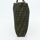 FENDI Zucca Canvas Tote Bag Nylon Black Brown Auth am11568A-4