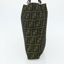 FENDI Zucca Canvas Tote Bag Nylon Black Brown Auth am11568A-5