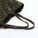 FENDI Zucca Canvas Tote Bag Nylon Black Brown Auth am11568A-7