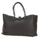 BOTTEGA VENETA INTRECCIATO Ready Lock Tote Bag Leather Brown Auth am11570SAV-2