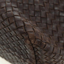 BOTTEGA VENETA INTRECCIATO Cabas MM Tote Bag Leather Brown 115664 Auth am11571V-12