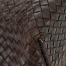 BOTTEGA VENETA INTRECCIATO Cabas MM Tote Bag Leather Brown 115664 Auth am11571V-13