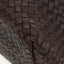 BOTTEGA VENETA INTRECCIATO Cabas MM Tote Bag Leather Brown 115664 Auth am11571V-14