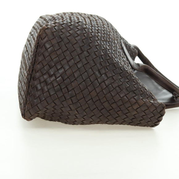 BOTTEGA VENETA INTRECCIATO Cabas MM Tote Bag Leather Brown 115664 Auth am11571V