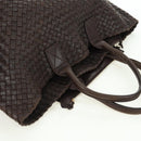 BOTTEGA VENETA INTRECCIATO Cabas MM Tote Bag Leather Brown 115664 Auth am11571V-6