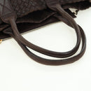 BOTTEGA VENETA INTRECCIATO Cabas MM Tote Bag Leather Brown 115664 Auth am11571V-7