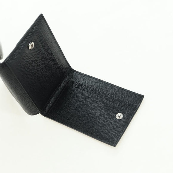 PRADA Card Case Leather Black Auth am11572V