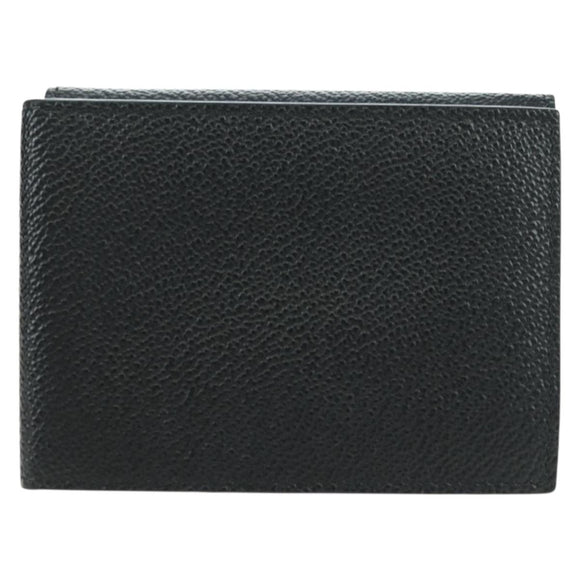 PRADA Card Case Leather Black Auth am11572V