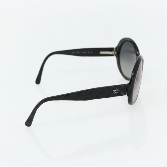CHANEL Sunglasses plastic 2 Set Black CC Auth am11573