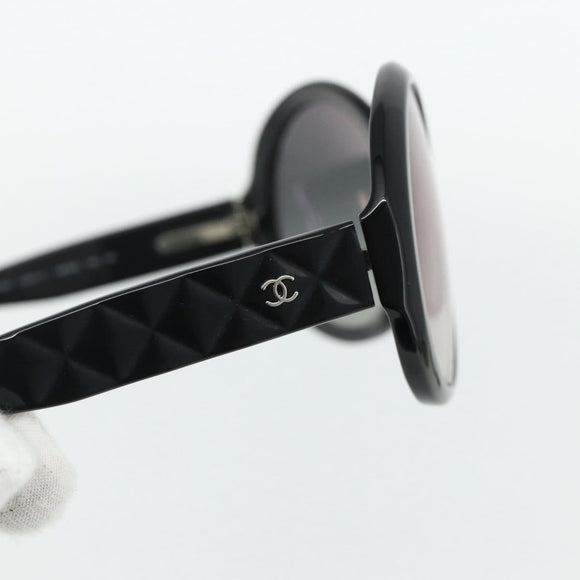 CHANEL Sunglasses plastic 2 Set Black CC Auth am11573