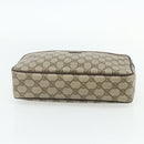 GUCCI GG Supreme Clutch Bag PVC Beige Brown Gold 89 01 044 Auth am11575-7