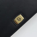 Christian Dior Shoulder Bag Leather Navy Gold Auth am11577-17