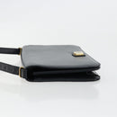 Christian Dior Shoulder Bag Leather Navy Gold Auth am11577-4