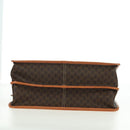 CELINE Macadam Canvas Hand Bag PVC Leather 2way Brown Gold Auth am11580V-12