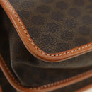 CELINE Macadam Canvas Hand Bag PVC Leather 2way Brown Gold Auth am11580V-13