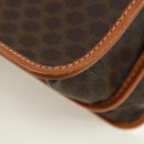CELINE Macadam Canvas Hand Bag PVC Leather 2way Brown Gold Auth am11580V-16